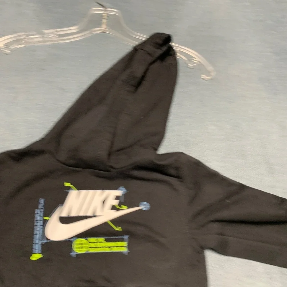 Nike Sportswear One Bowerman Drive Hoodie Kids 4T Black Fleece Lined Swoosh Logo